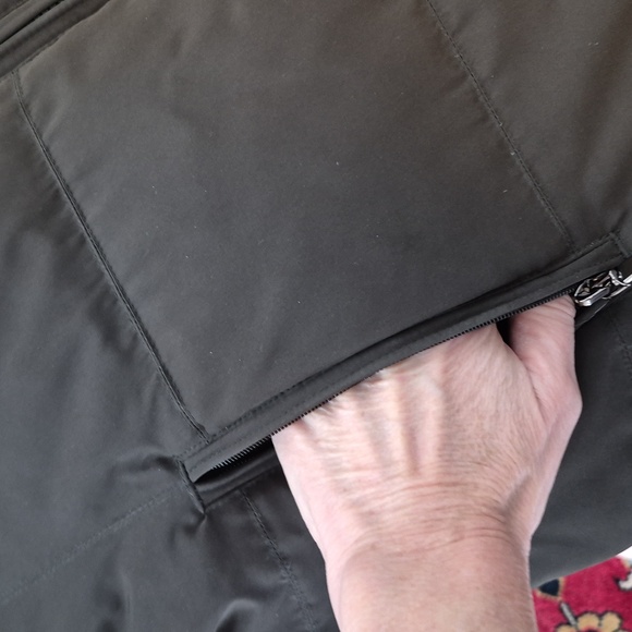 ANNE KLEIN Goose Down Puffer Trench With Racoon Fur Trim Largr - Picture 4 of 7